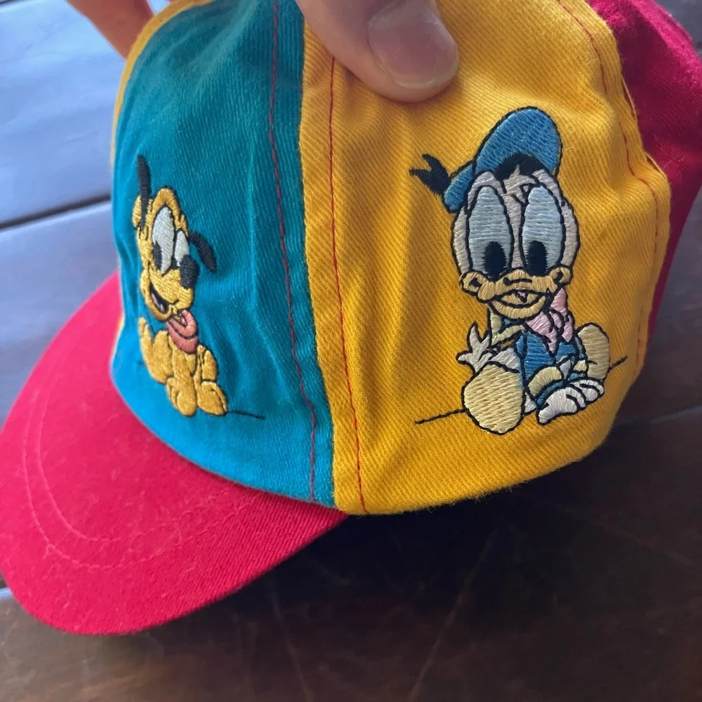 Vintage Disneyland Paris Baby Mickey Minnie Pluto Donald Goofy Baby Hat